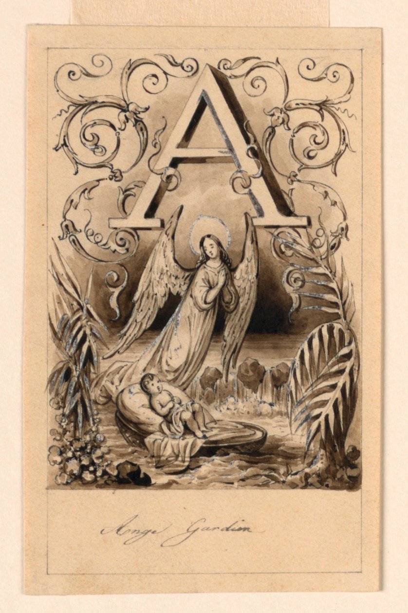 Az alapozó A betűjének terve: Ange Gardien (Őrangyal) alkotó: Victor Vincent Adam