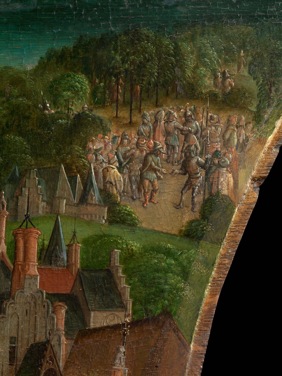 Jeruzsálem elfoglalása Titus által (predella) alkotó: Vienna Master of Mary of Burgundy