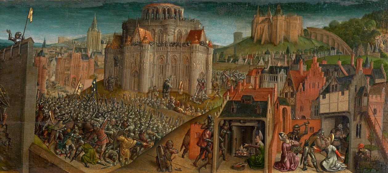 Titus meghódítása Jeruzsálemben (olaj, tábla) (470981 részlet) alkotó: Vienna Master of Mary of Burgundy