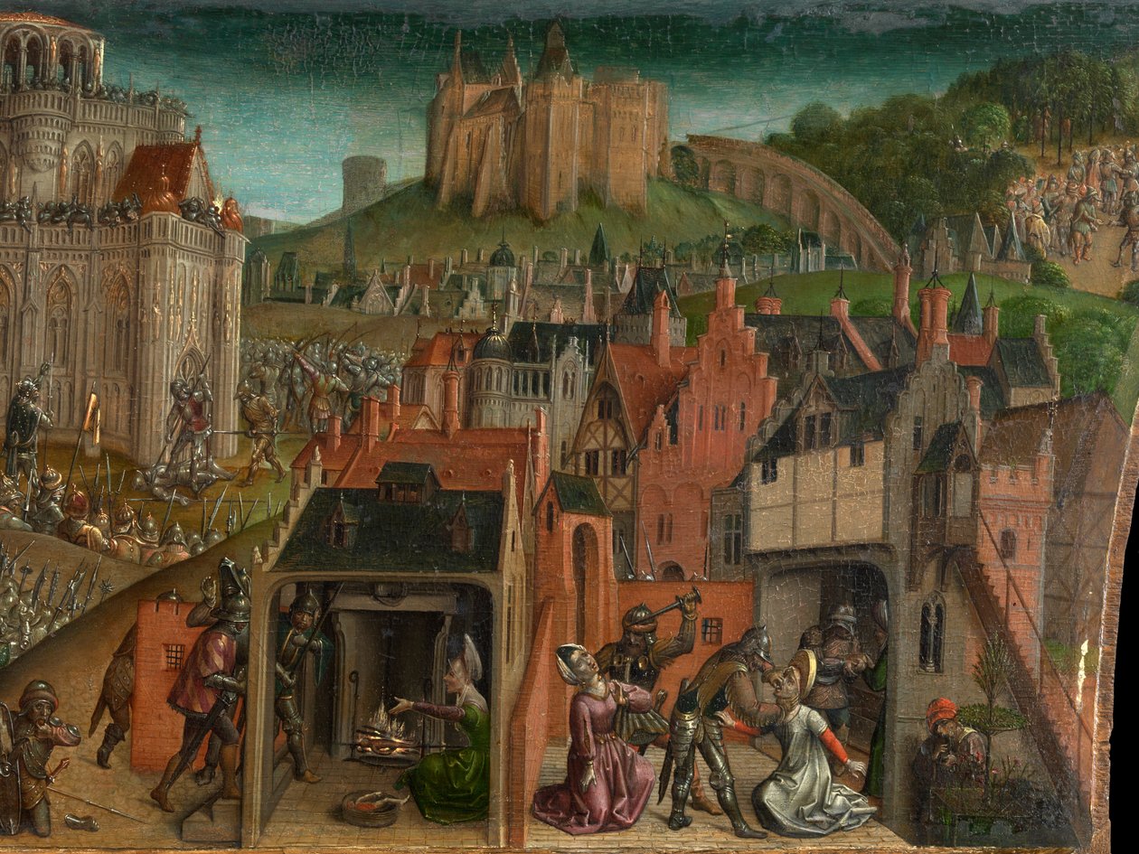 Titus meghódítása Jeruzsálemben (olaj, tábla) (470981 részlet) alkotó: Vienna Master of Mary of Burgundy