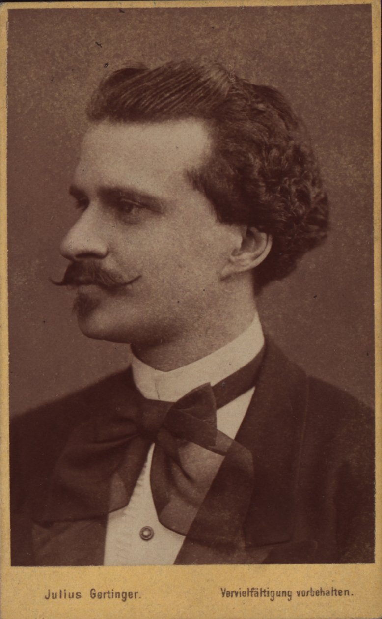 Eduard Strauss zeneszerző portréja 1835-1916, 1874. alkotó: Vienna . Photo studio Julius Gertinger