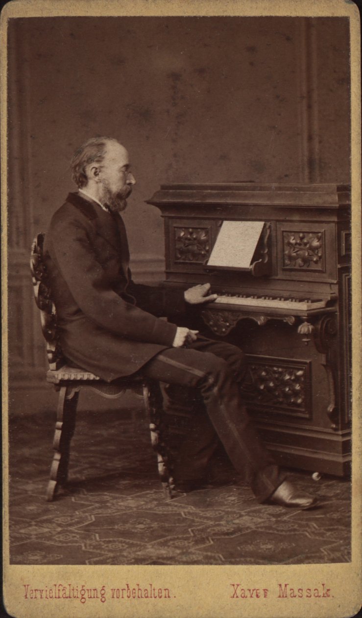 Franz Friedrich Richard Genée librettista és zeneszerző portréja 1823-1895, kb. 1880-1885. alkotó: Vienna . Photo studio Xaver Massak