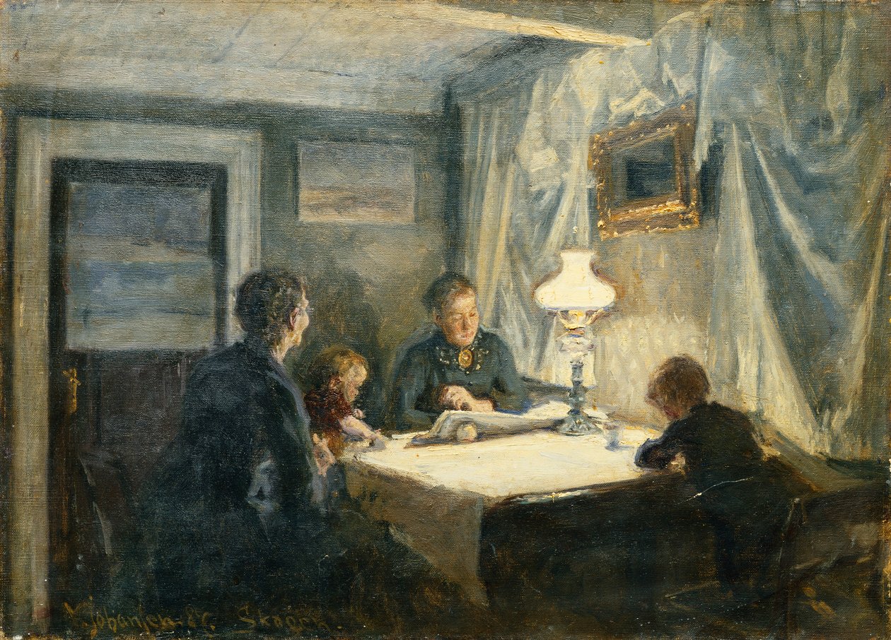 Este Skagenben (A művész családja) alkotó: Viggo Johansen