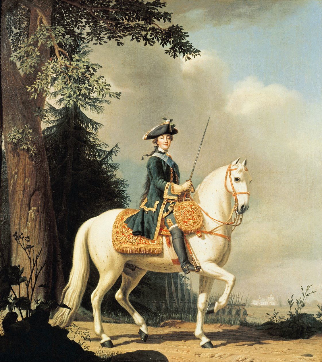 Nagy Katalin (1729-96) lovas portréja Oroszországból alkotó: Vigilius Erichsen