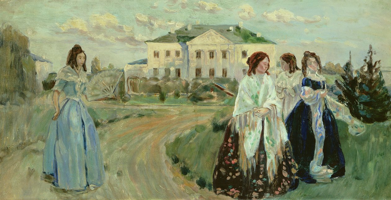 Séta naplementében, 1903 alkotó: Viktor Elpidiforovich Borisov Musatov