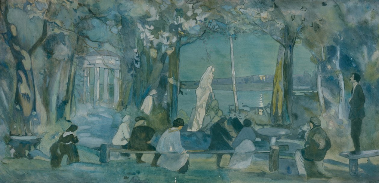 Színpadterv A. Csehov A sirály című darabjához, 1898 alkotó: Viktor Andreyevich Simov