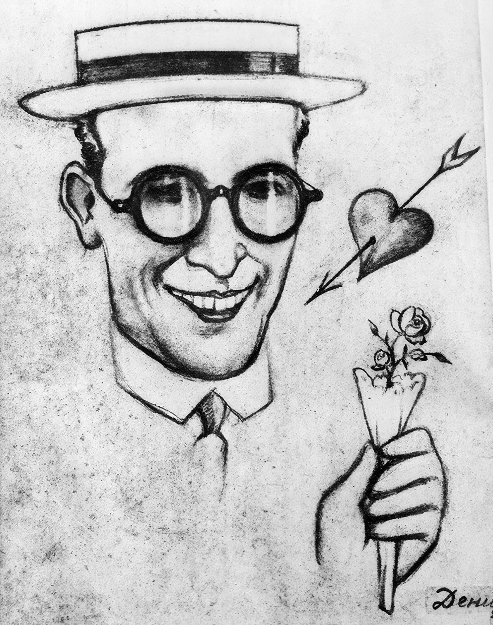 Karikatúra Harold Lloydról alkotó: Viktor Deni