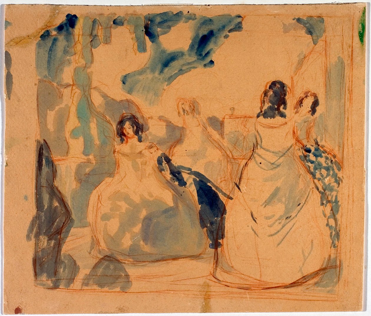 Fiatal nők a teraszon – Viktor (Victor) Elpidiforovics Boriszov-Muszatov (Boriszov Muszatov) alkotása (1870-1905) alkotó: Viktor Elpidiforovich Borisov Musatov