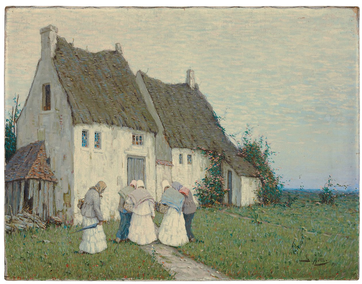 Visszatérve a piacról, 1911 alkotó: Viktor Ivanovich Zarubin