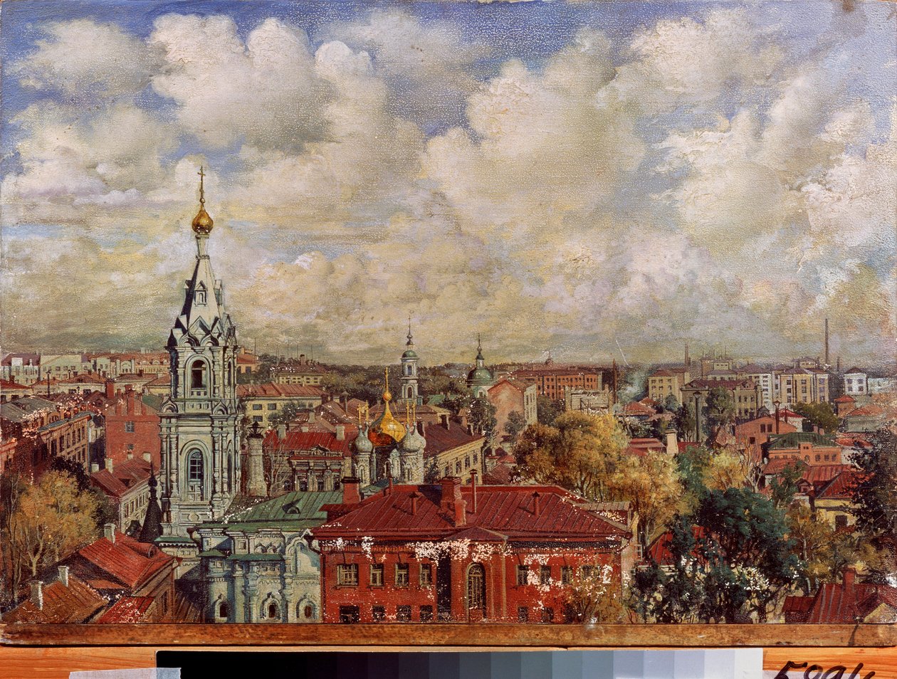 Moszkva (Oroszország) - Viktor Jakovlevics Jakovlev (1844-?) festménye, olaj, vászon, orosz művészet alkotó: Viktor Jakovlevich Yakovlev