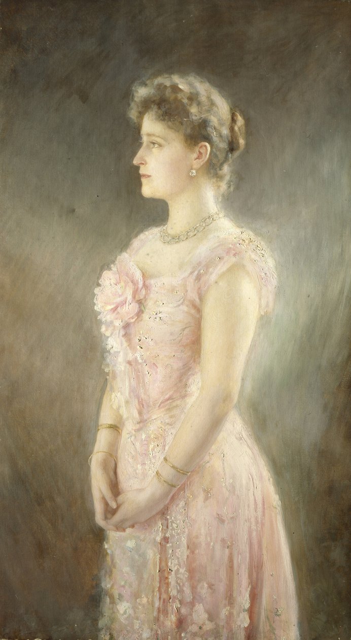 Alekszandra Fjodorovna orosz császárnő 1872-1918, II. Miklós cár feleségének portréja, 1901 alkotó: Viktor Karlovich Stemberg