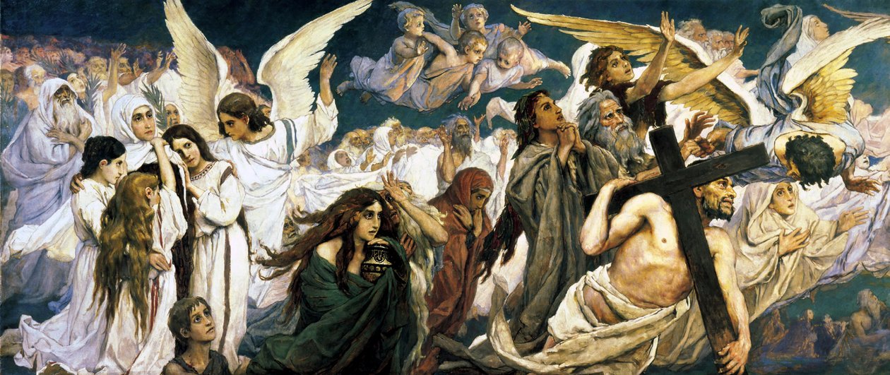 A Paradicsom előtt, bal oldali rész, 1885-1896. alkotó: Viktor Mikhaylovich Vasnetsov