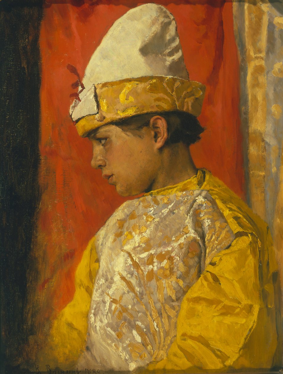 skomorokh ruhában, 1882 alkotó: Viktor Mikhaylovich Vasnetsov