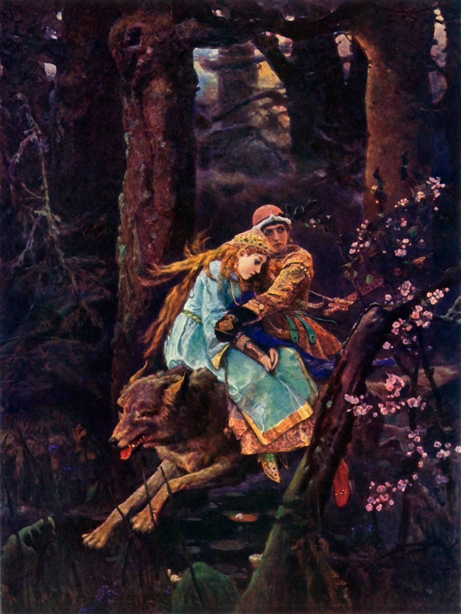 Ivan Tsarevics ő egy szürke farkas, c1887, 1965. alkotó: Viktor Mikhaylovich Vasnetsov