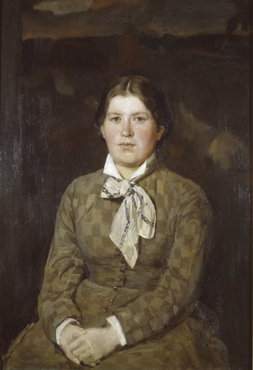 Alexandra Vladimirovna Vasnetsova, a művészfeleség portréja, 1878 alkotó: Viktor Mikhaylovich Vasnetsov