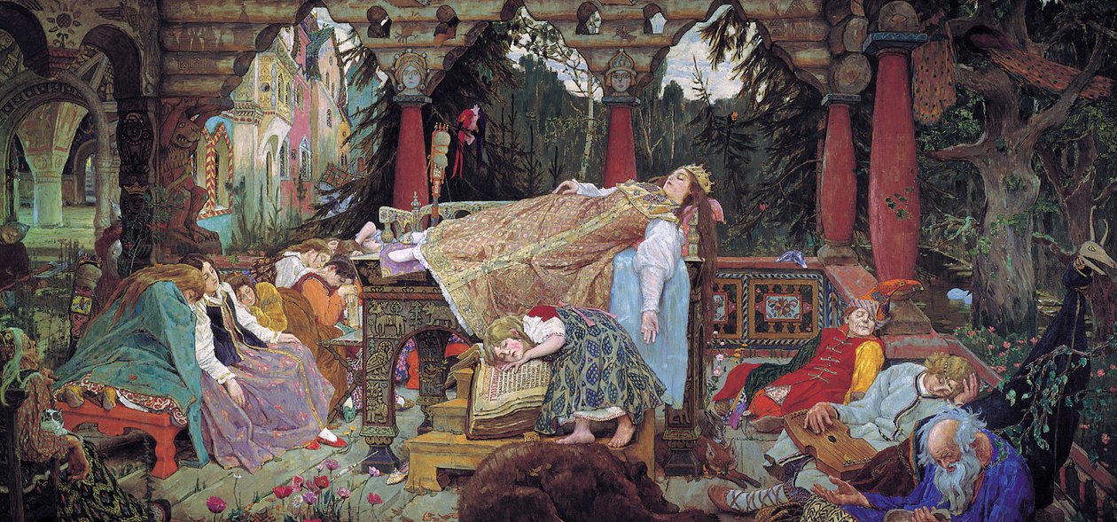 Csipkerózsika, 1900-1926. alkotó: Viktor Mikhaylovich Vasnetsov