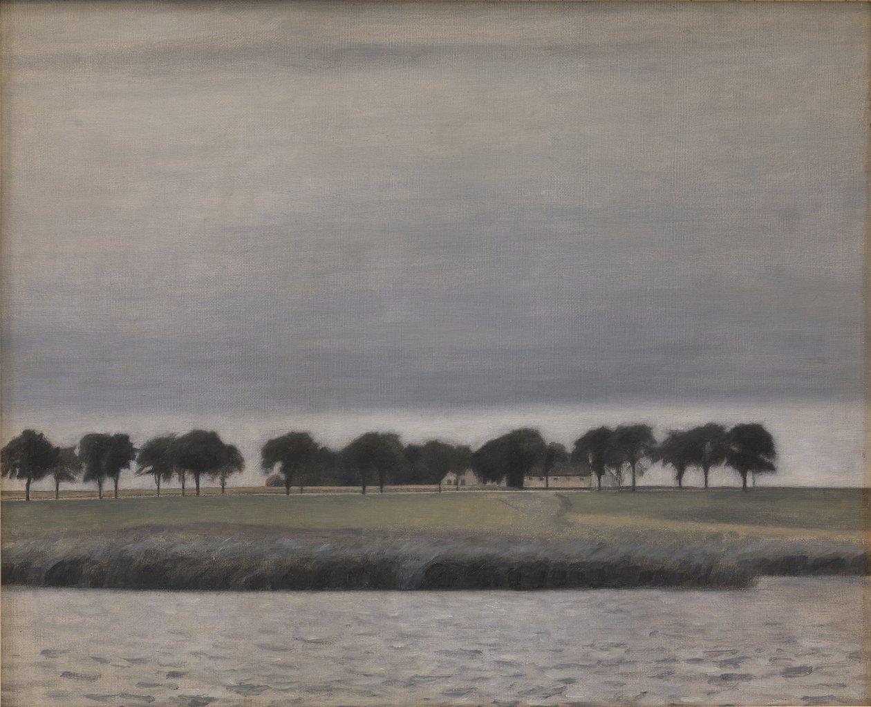 Előtanulmány Solregn számára. Gentofte-tó, 1903. alkotó: Vilhelm Hammershøi