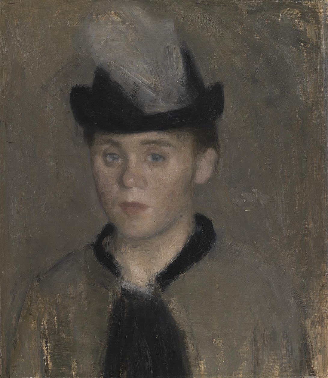 Ida Ilsted, a művész menyasszonya. Vázlat alkotó: Vilhelm Hammershøi