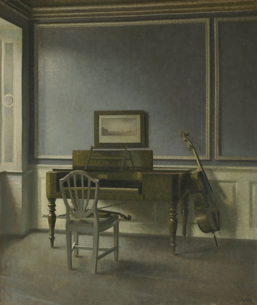 Belső tér. The Music Room, Strandgade 30 alkotó: Vilhelm Hammershøi