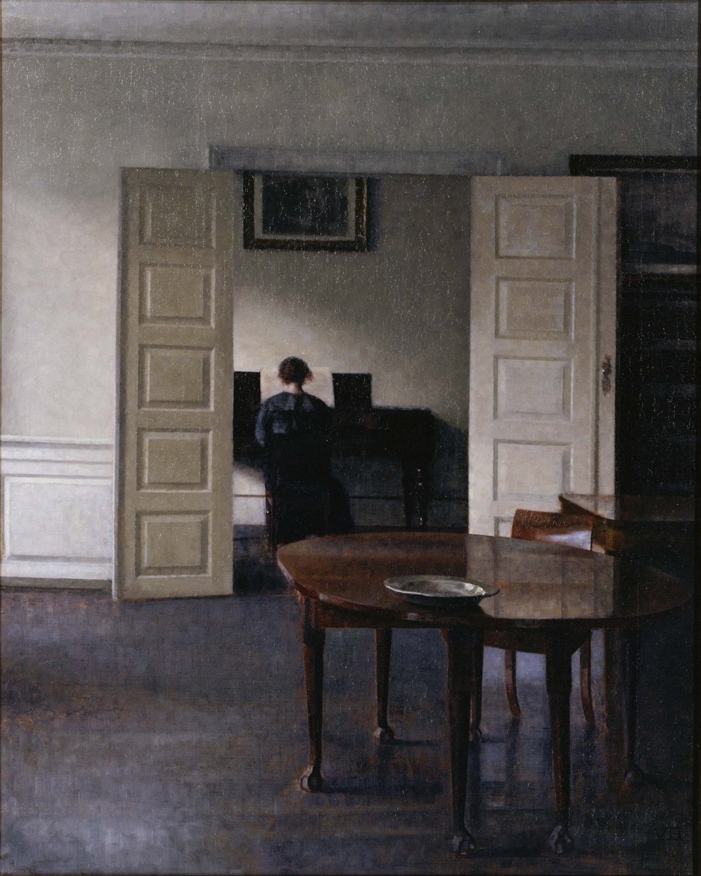 Belső, Ida zongorázik alkotó: Vilhelm Hammershøi