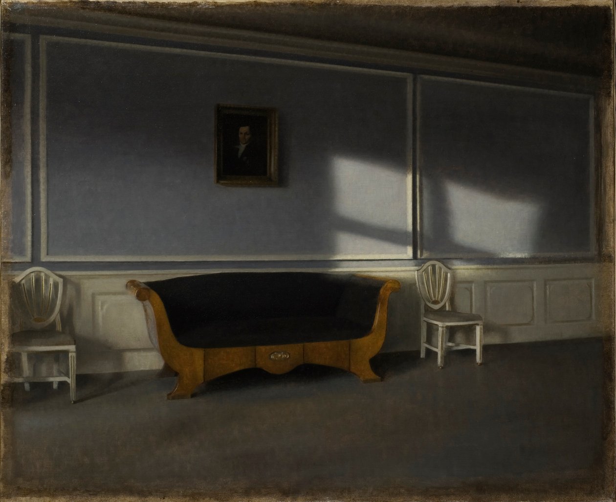 Napfény a szalonban III, 1905. alkotó: Vilhelm Hammershøi