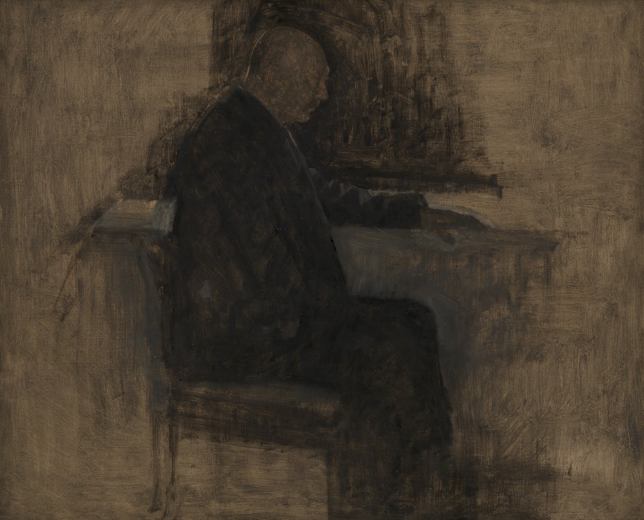 Thorvald Bindesbøll építész alkotó: Vilhelm Hammershøi
