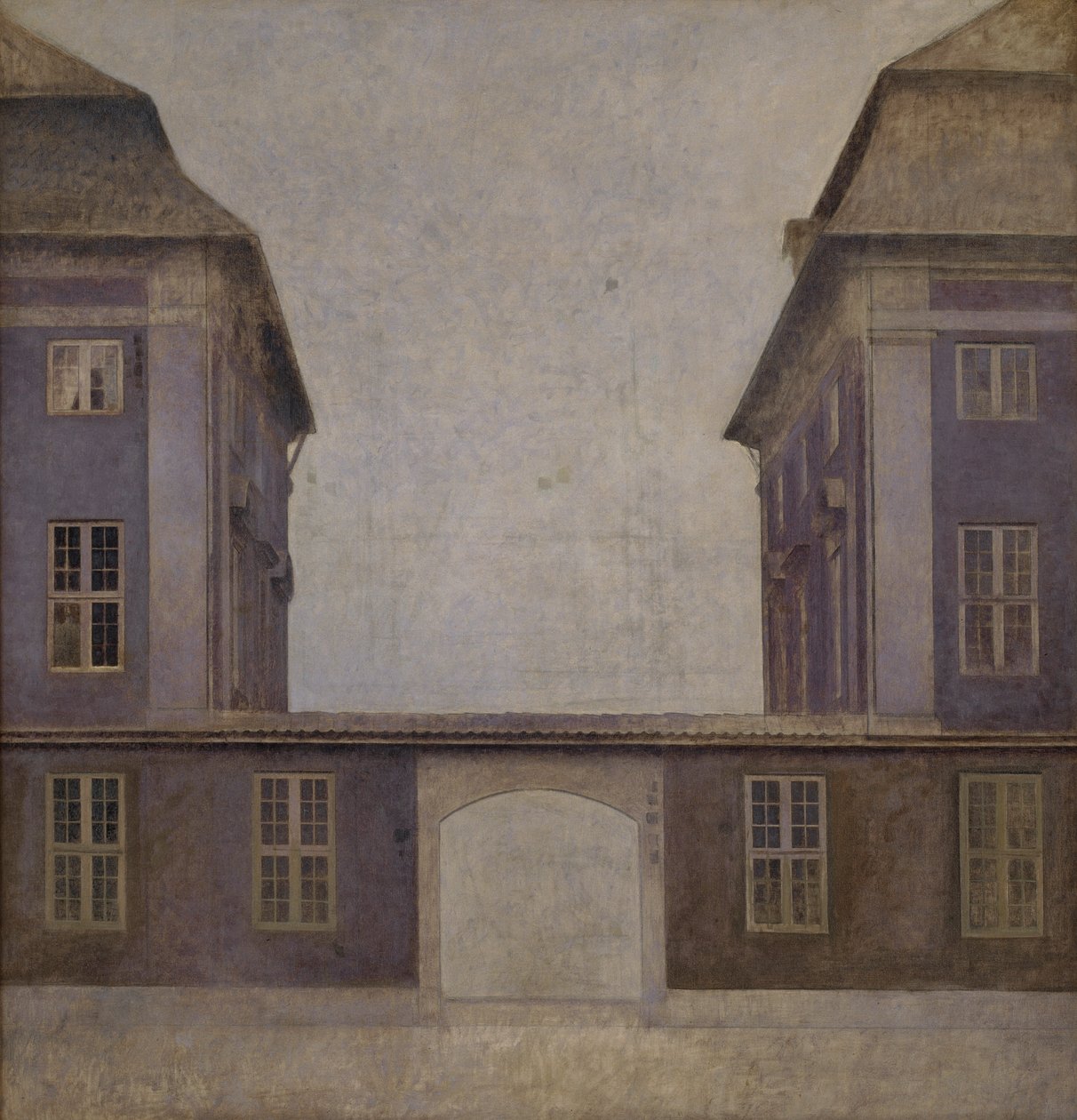 Az Asiatic Company épületei a koppenhágai St. Annæ utcából nézve, 1902. alkotó: Vilhelm Hammershøi