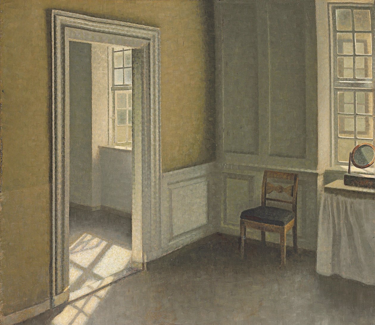 Hálószoba, Strandgade 30, 1906 alkotó: Vilhelm Hammershoi