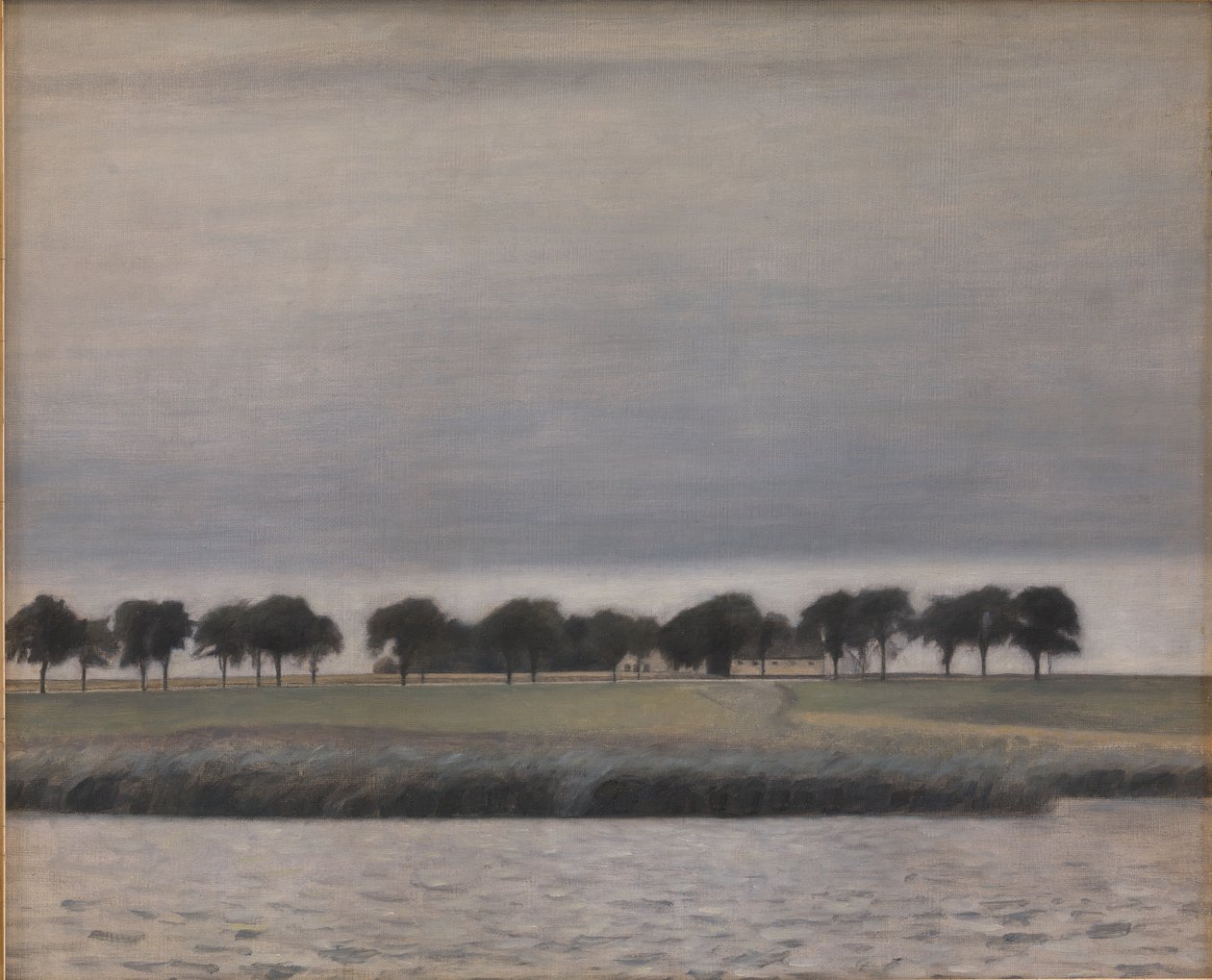 Előzetes tanulmány a "Solar Rain. Gentofte Lake" című filmhez alkotó: Vilhelm Hammershøi