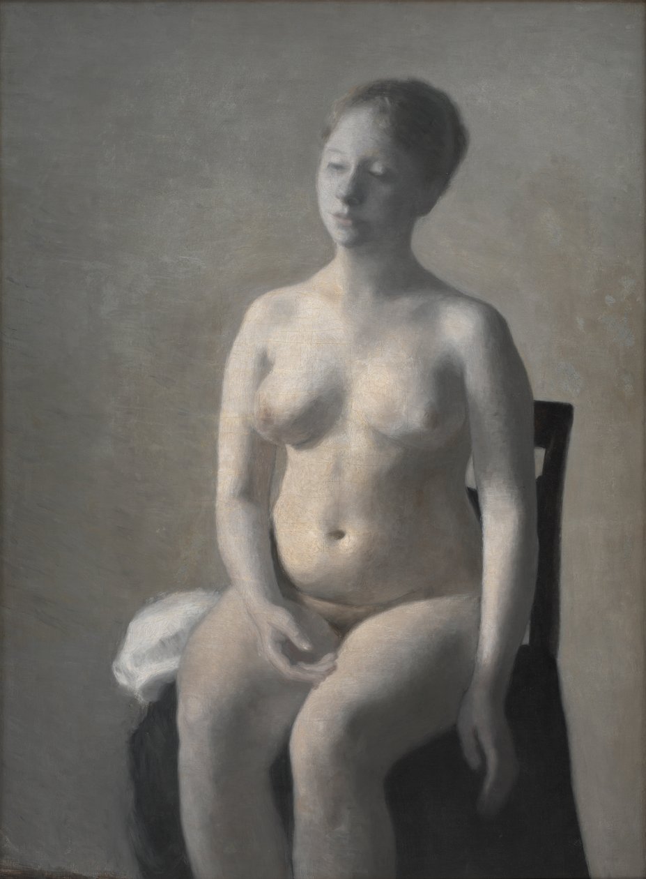 Meztelen női modell, 1889 alkotó: Vilhelm Hammershoi
