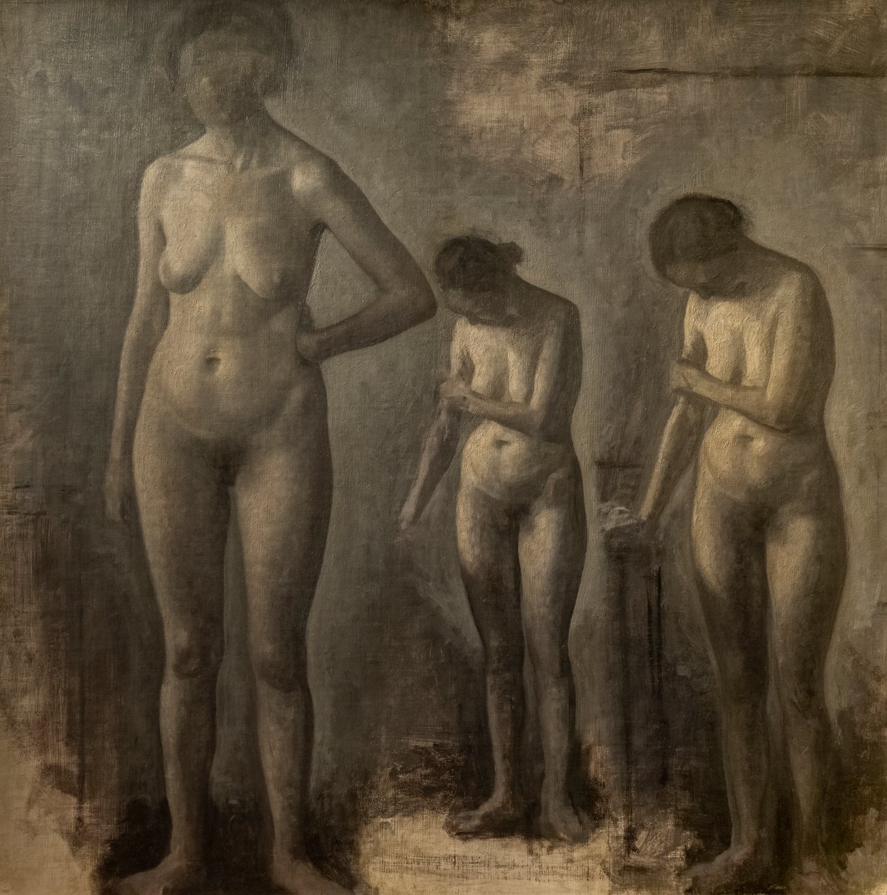 Három tanulmány a női aktról alkotó: Vilhelm Hammershoi