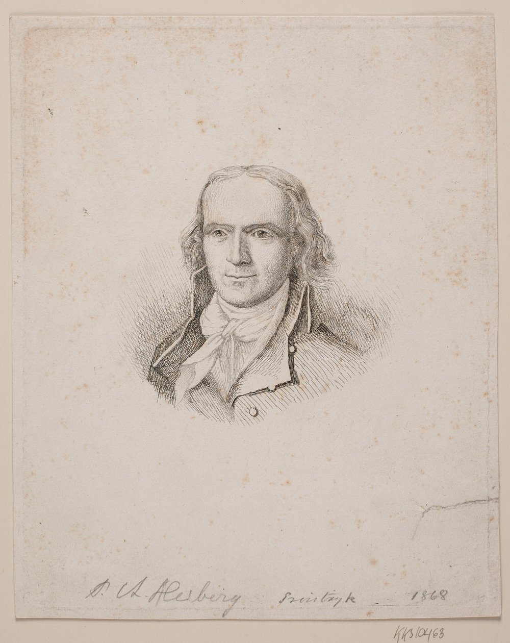 P. A. Heiberg portréja alkotó: Vilhelm Kyhn