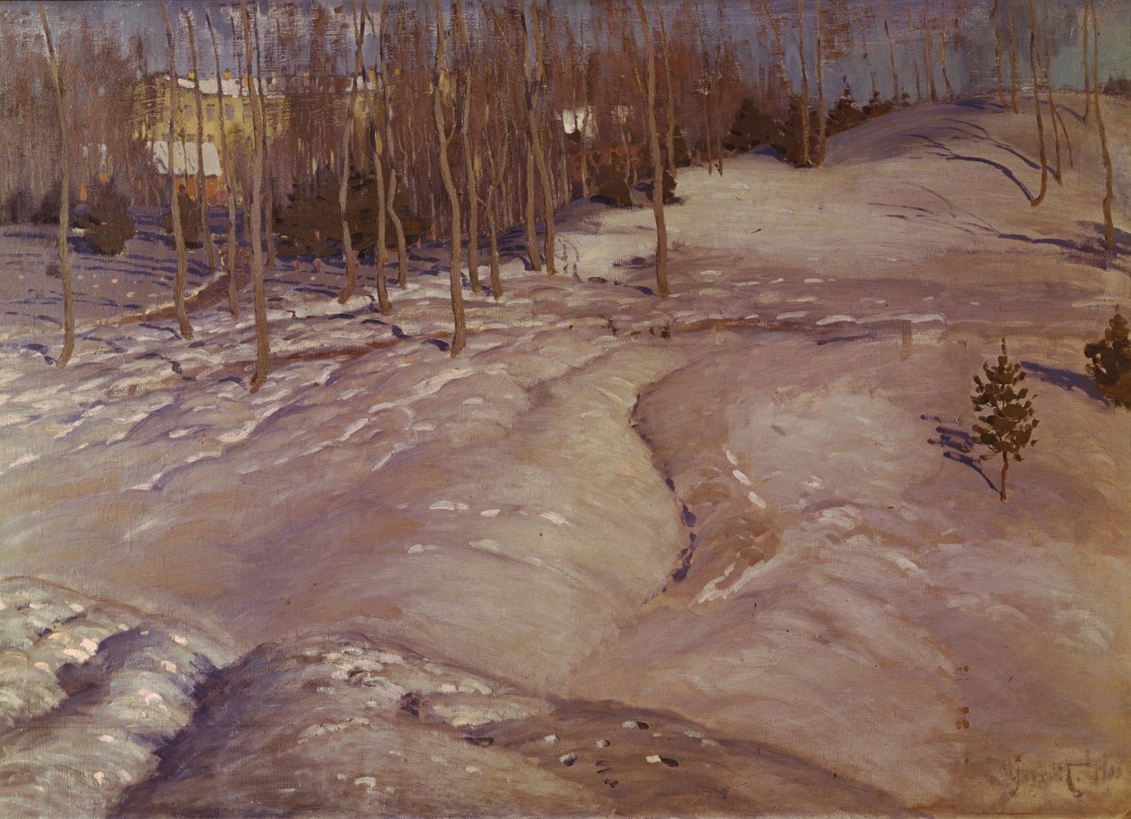 Téli táj. Március Este, c. 1900 alkotó: Vilhelms Purvitis