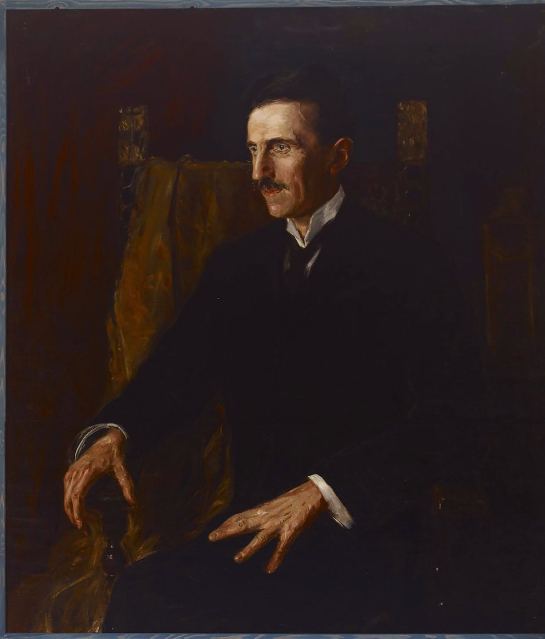 Nikola Tesla kék portréja, 1916 alkotó: Vilma Lwoff Parlaghy