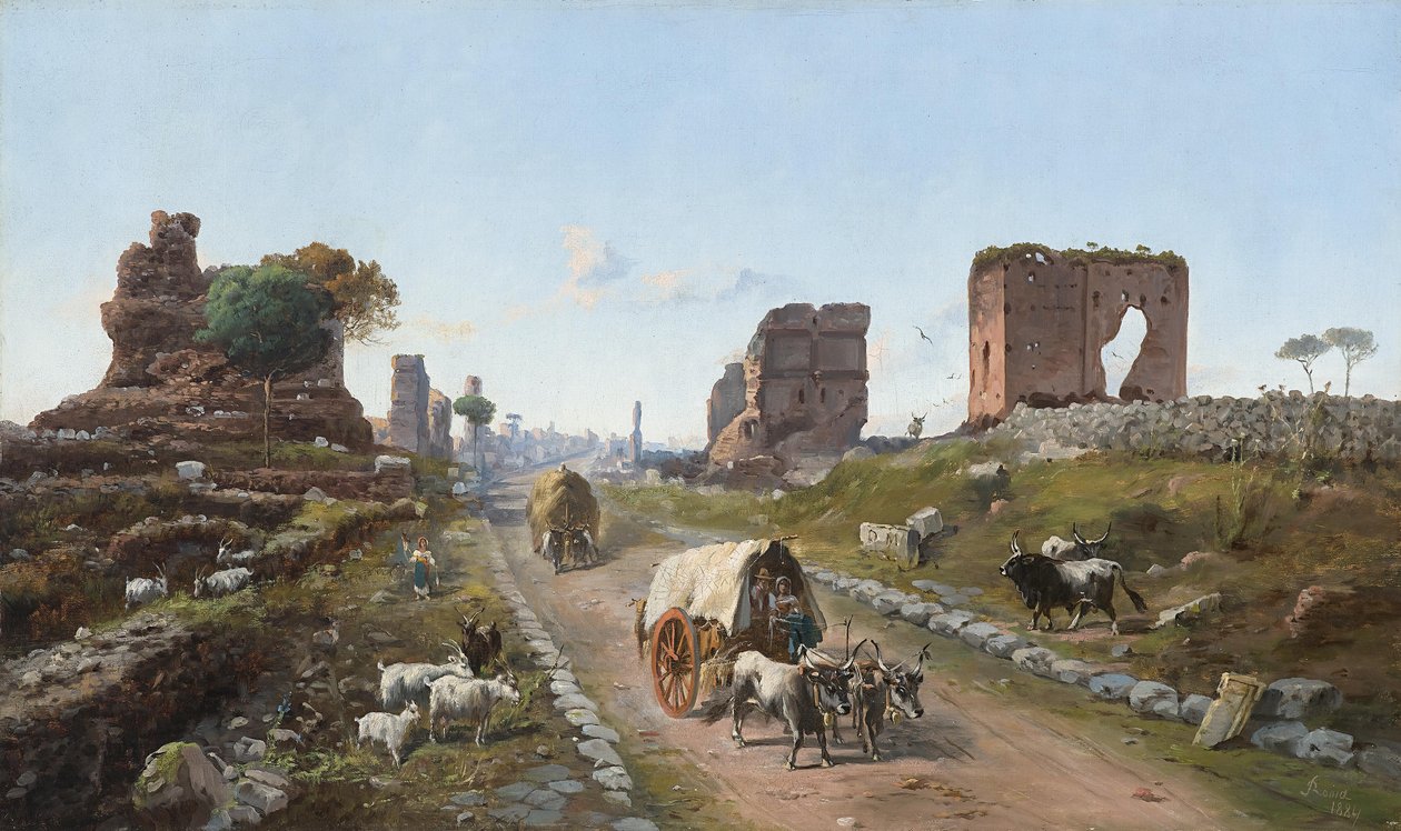 Via Appia a Quarto Miglio magasságában alkotó: Vincenco Giovannini