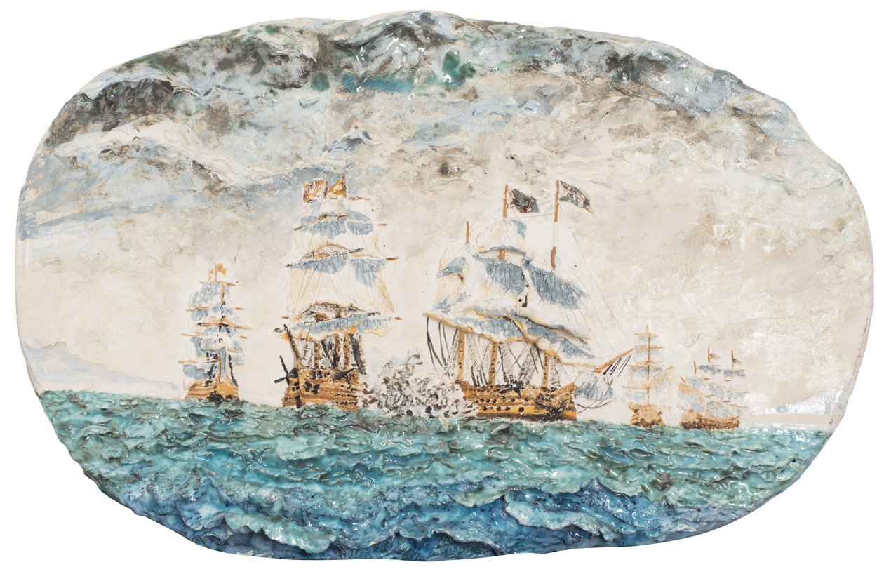 Trafalgari csata 1805, 1998, (mázas porcelán kerámia) alkotó: Vincent Alexander Booth
