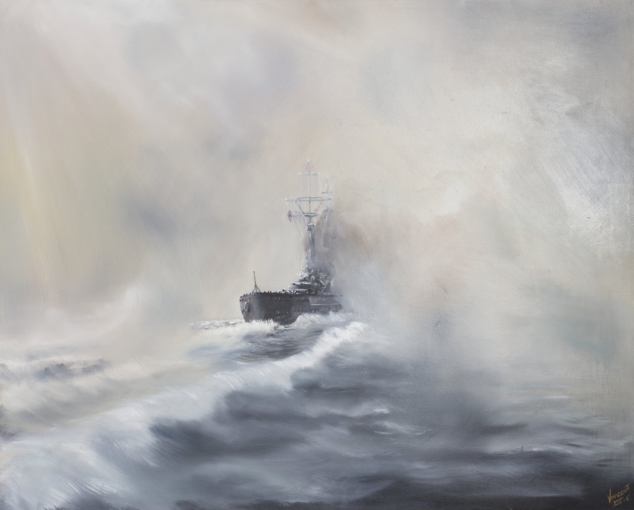 Bismarck elkerüli a rábeszélőit 1941. május 25., 2005. (Olaj, vászon) alkotó: Vincent Alexander Booth