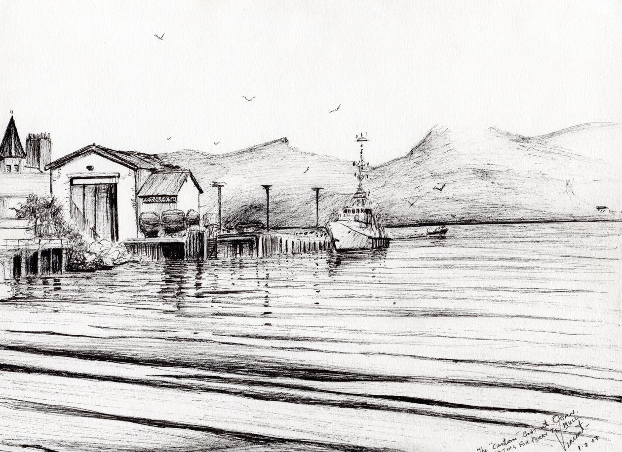 Vámhajó Obanban, 2007, (tinta, papír) alkotó: Vincent Alexander Booth