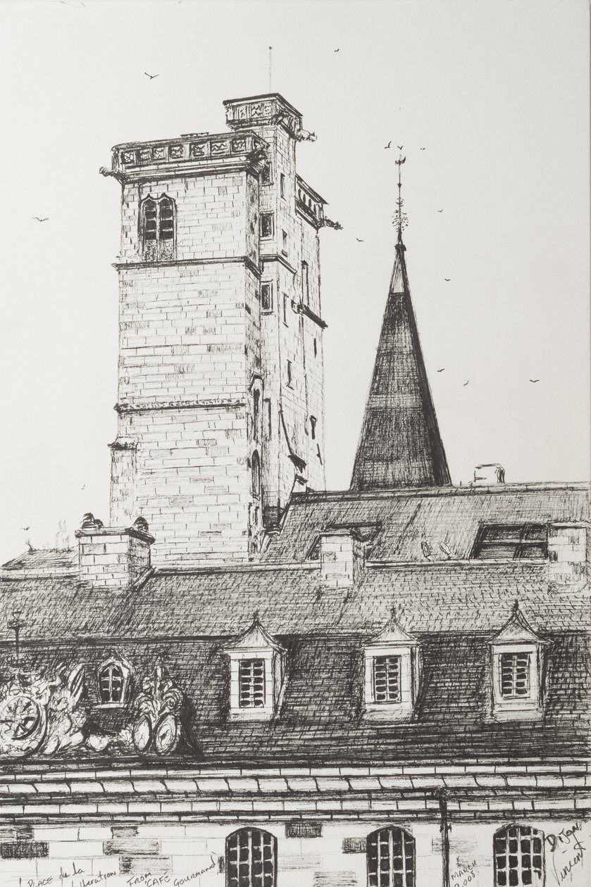 Dijon Rooftops, Franciaország, 2008, (Tinta a papírra) alkotó: Vincent Alexander Booth