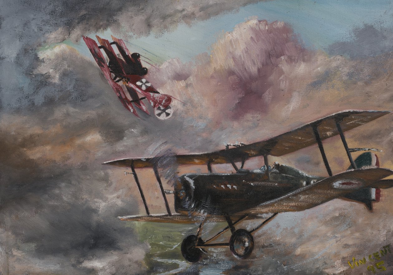 Kutyaharc 1917, 1995, (akril vászonlapon) alkotó: Vincent Alexander Booth