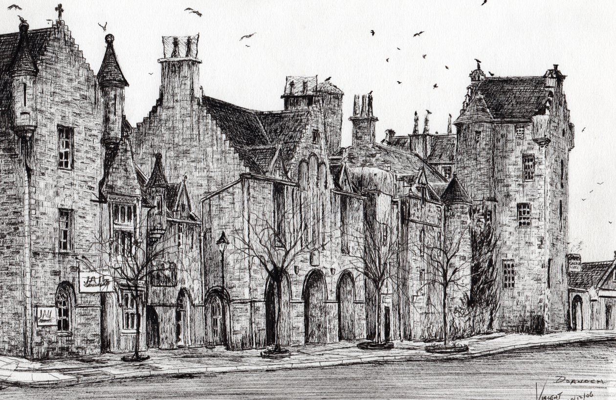 Dornoch Scotland, 2006, (tinta papíron) alkotó: Vincent Alexander Booth