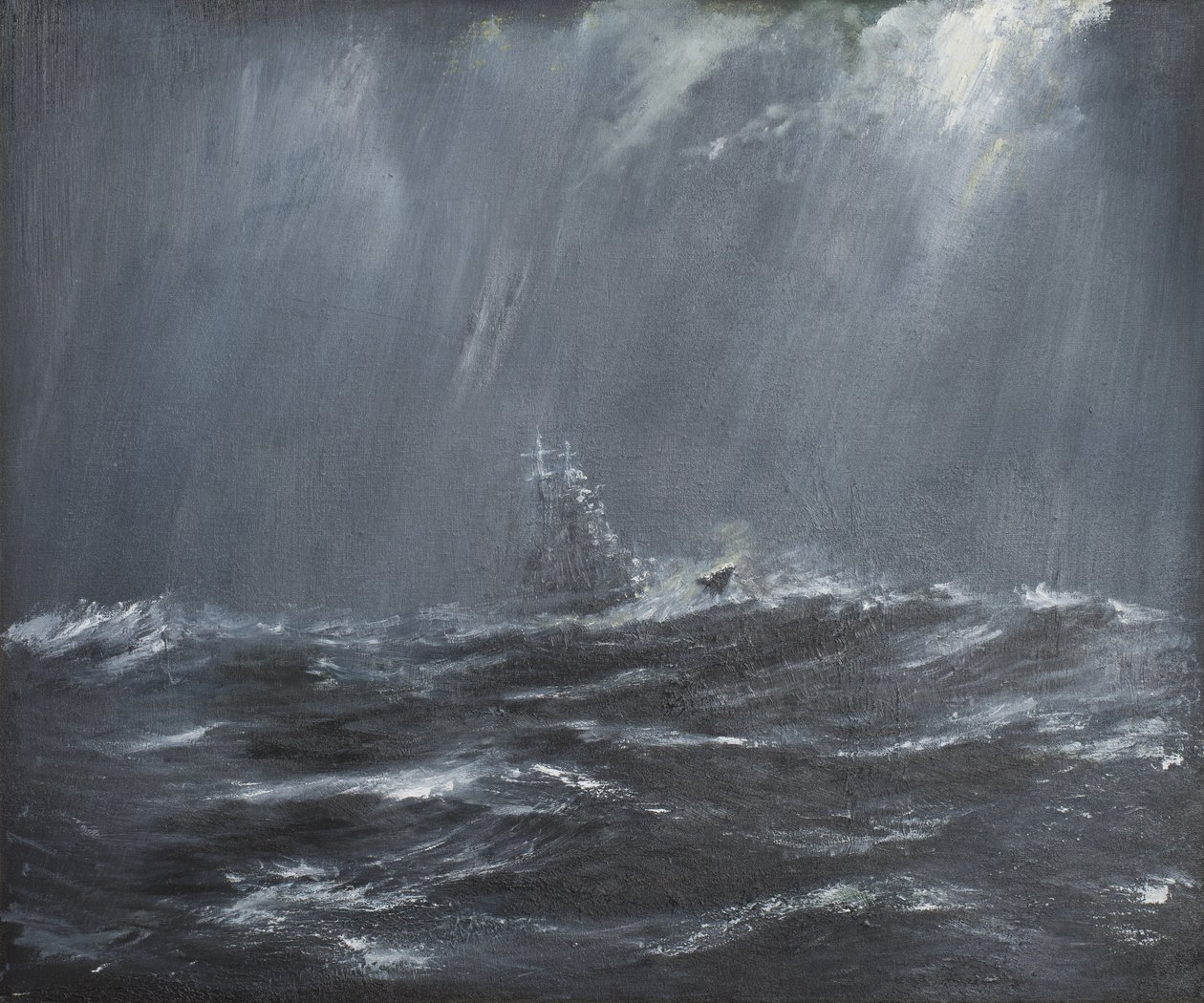 Gneisenau viharban az Északi-tengeren, 1940, 2006 (olaj, vászon) alkotó: Vincent Alexander Booth