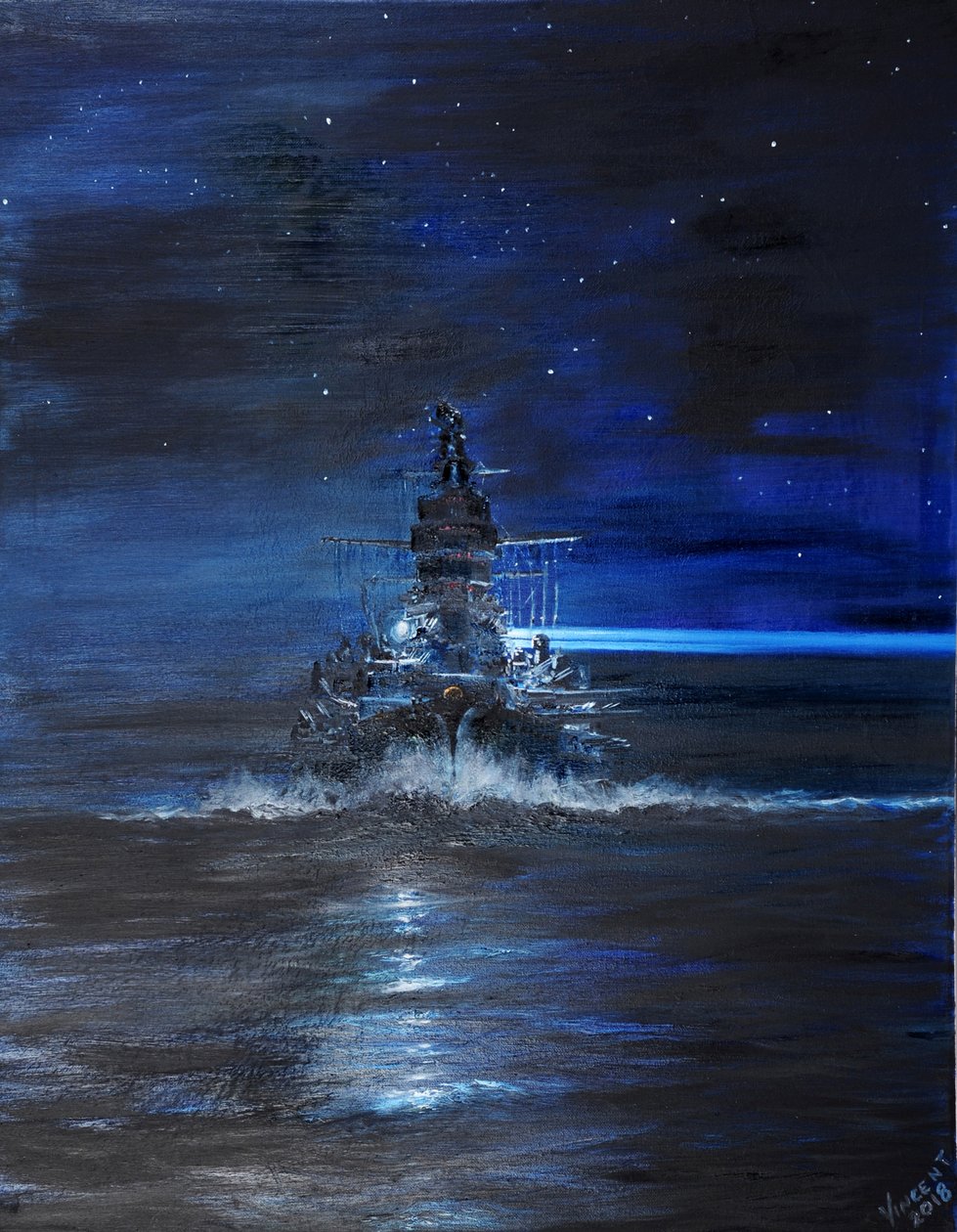 IJN Kirishima Guadalcanalban, 1942, 2018, alkotó: Vincent Alexander Booth