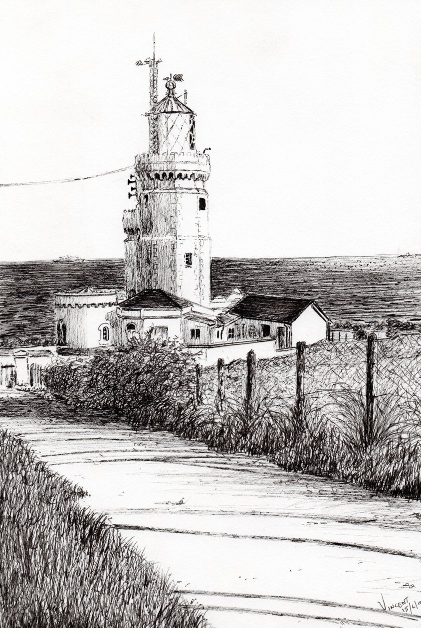 Lighthouse Isle of Wight, 2010, (tinta papíron) alkotó: Vincent Alexander Booth