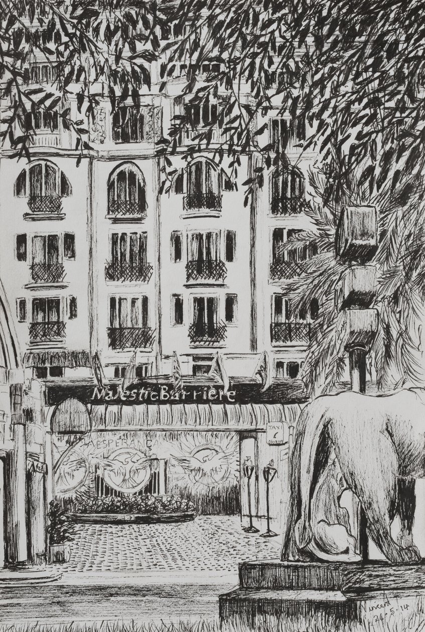 Majestic Cannes-i Filmfesztivál Fashion TV bejárat, 2014, (tinta papíron) alkotó: Vincent Alexander Booth
