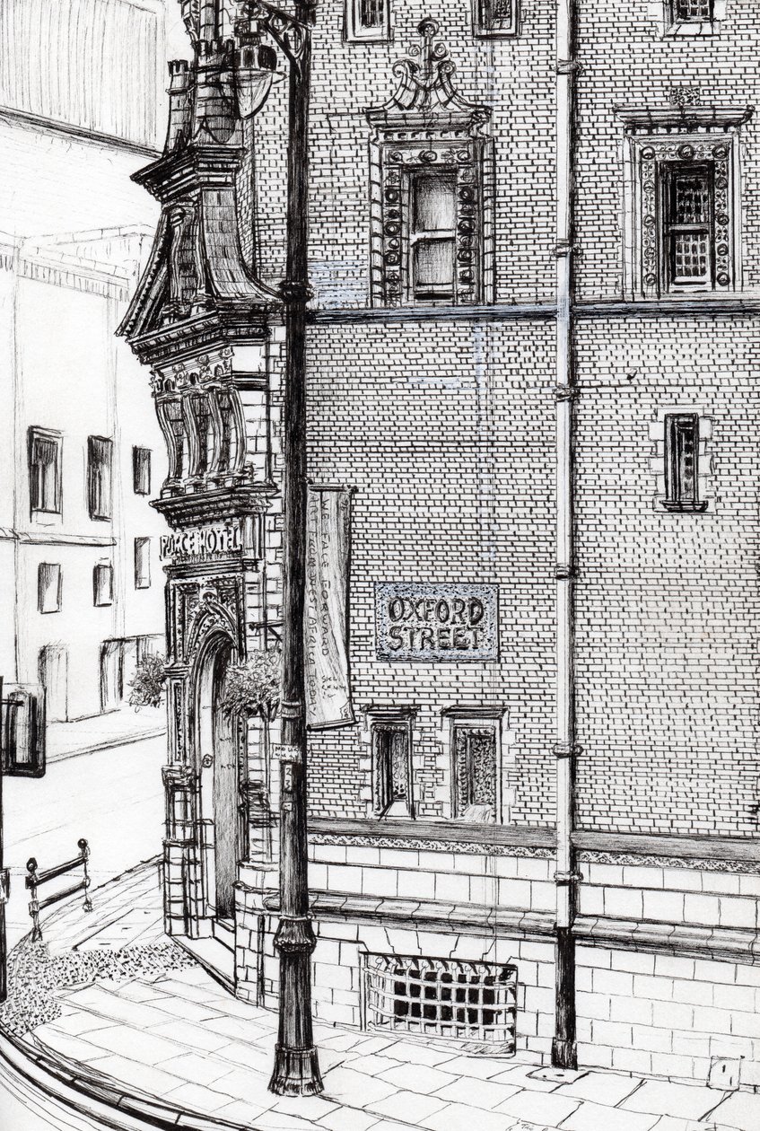 Palace Hotel, Oxford Street, Manchester, 2012, (tinta papíron) alkotó: Vincent Alexander Booth