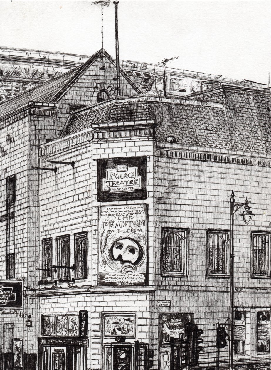 Palace Theatre Manchester, 2013, (tinta papíron) alkotó: Vincent Alexander Booth