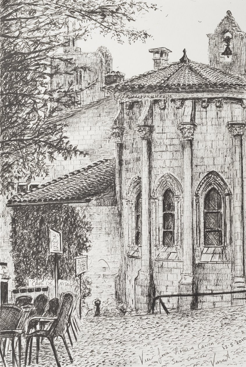 Saint Emilion Franciaország, 2010, (tinta papíron) alkotó: Vincent Alexander Booth