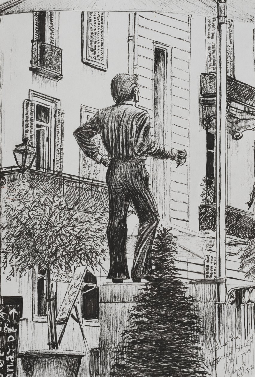 Szobor Cannetben, 2014 (tintával papíron) alkotó: Vincent Alexander Booth