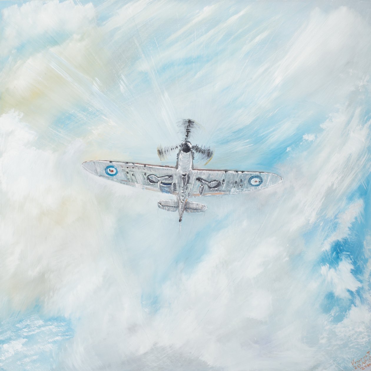Supermarine Spitfire, 2014, (olaj, vászon) alkotó: Vincent Alexander Booth